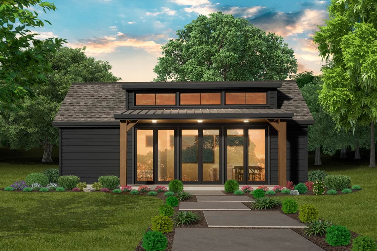 Plan image - 85485MS:Modern 1-Bedroom ADU House Plan with Open Studio