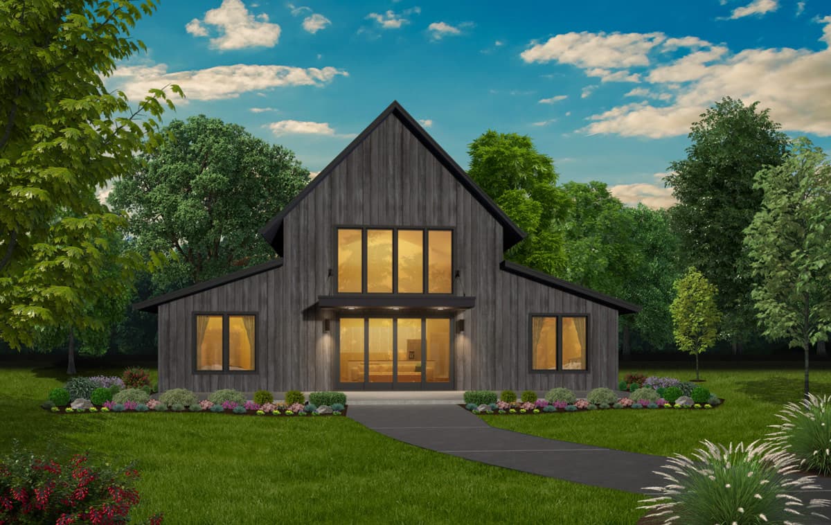 Plan 85486MS: Barndominium Farmhouse House Plan with 3 Beds and 4-Car Garage - Image #4 - Barndominium, Farmhouse
