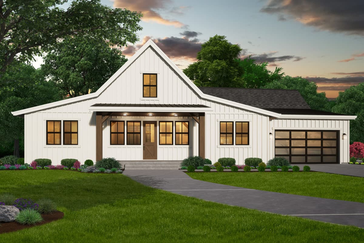 Plan image - 85487MS:Modern Barndominium House Plan with 3 Bedrooms and Two-Story Great Room