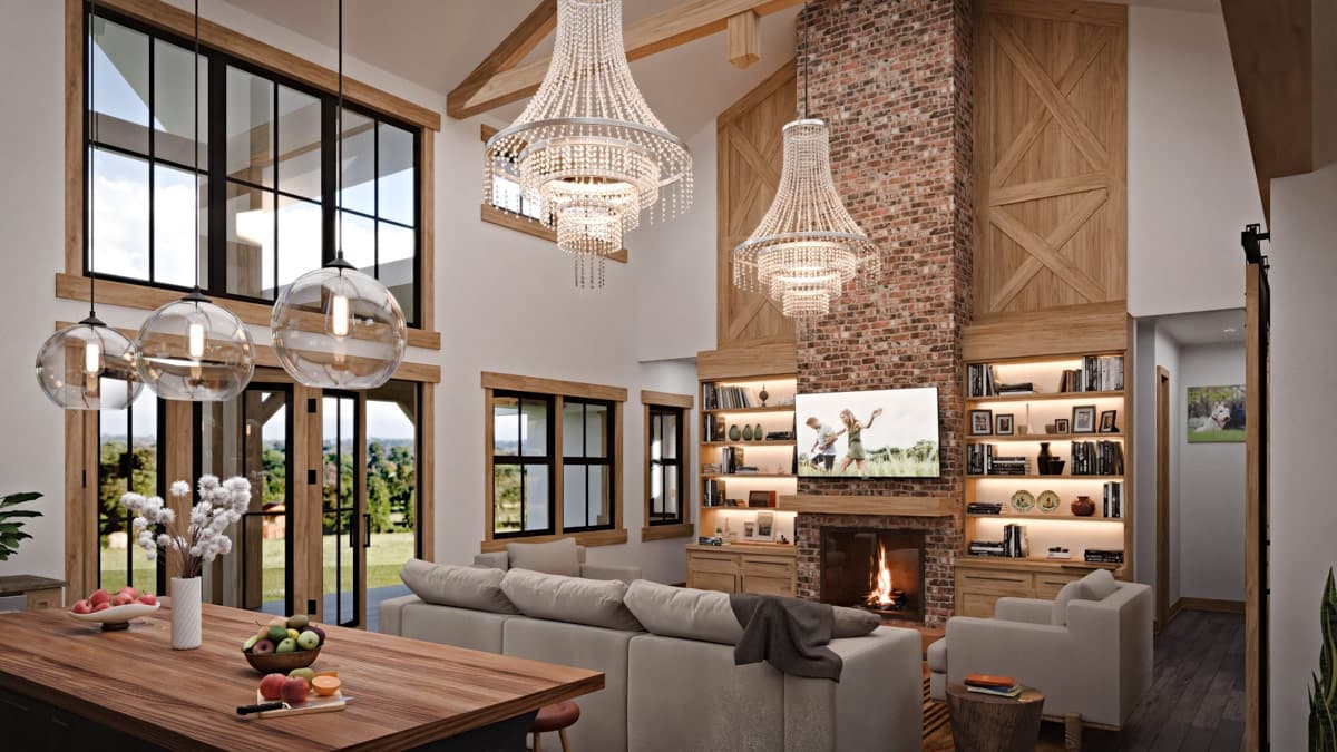 Plan 85489MS: Contemporary Barndominium House Plan with 4-5 Bedrooms, Bonus, and Workshop - Image #9 - Barndominium, Contemporary, Modern Farmhouse, Rustic
