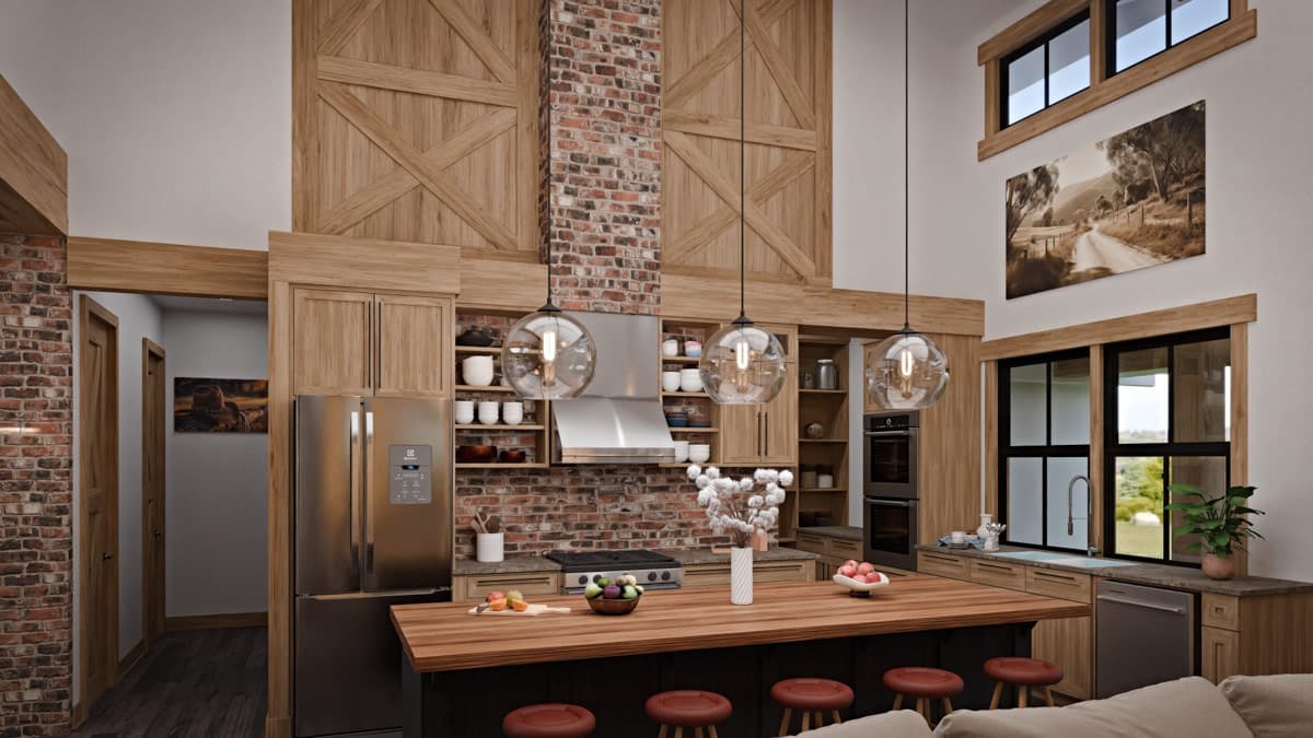 Plan 85489MS: Contemporary Barndominium House Plan with 4-5 Bedrooms, Bonus, and Workshop - Image #8 - Barndominium, Contemporary, Modern Farmhouse, Rustic
