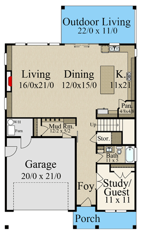 Plan 85490MS: Modern Farmhouse Plan 5 Beds, 3 Baths, 3,074 Sq Ft with Inviting Outdoor Living - Floor Plan - Image #27 - Farmhouse, Modern Farmhouse, Traditional