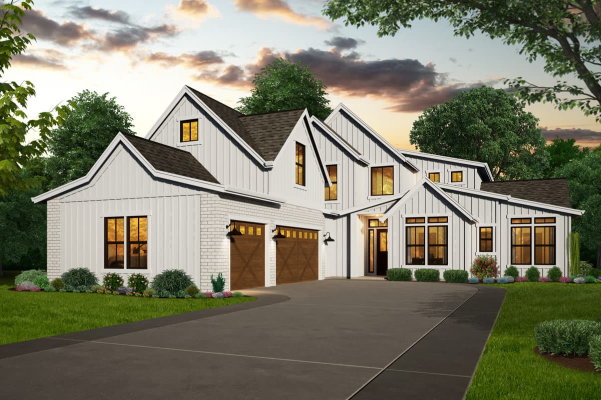 Plan image - 85491MS: Modern Farmhouse House Plan with 4 Beds and 3-Car Garage
