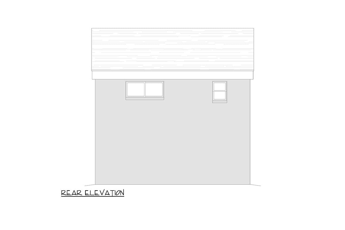 Plan 680665VR: Contemporary Southwest 1-Bedroom House Plan with 2-Car Garage and Deck - Image #4 - Contemporary, Southwest