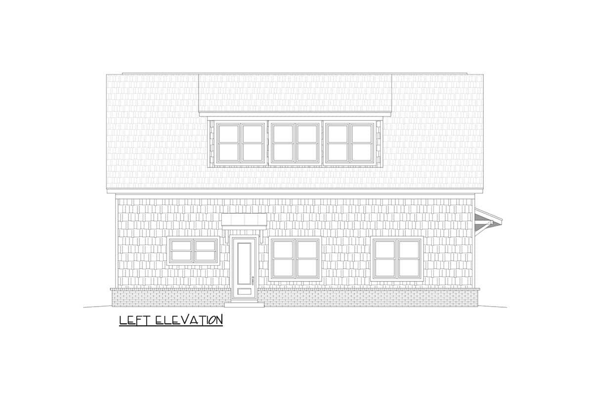 Plan 680667VR: Compact Craftsman Shingle House Plan with Loft and Spacious Garage - Image #4 - Craftsman, Shingle
