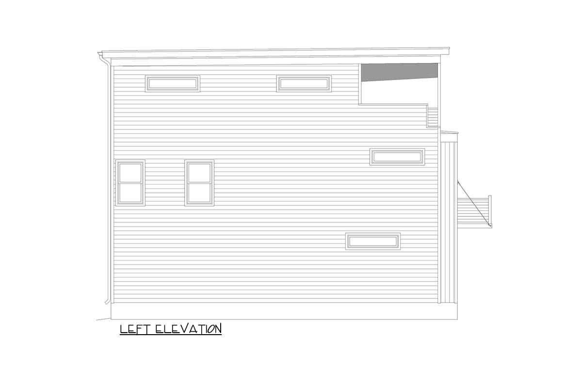 Plan 680671VR:  Contemporary 4-Bedroom House Plan with Rooftop Porch - Image #8 - Contemporary