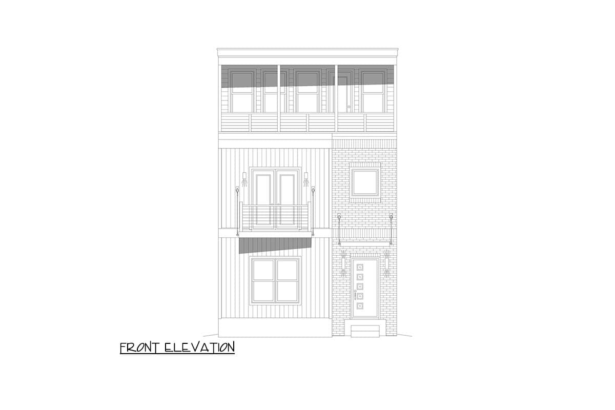 Plan 680671VR:  Contemporary 4-Bedroom House Plan with Rooftop Porch - Image #7 - Contemporary