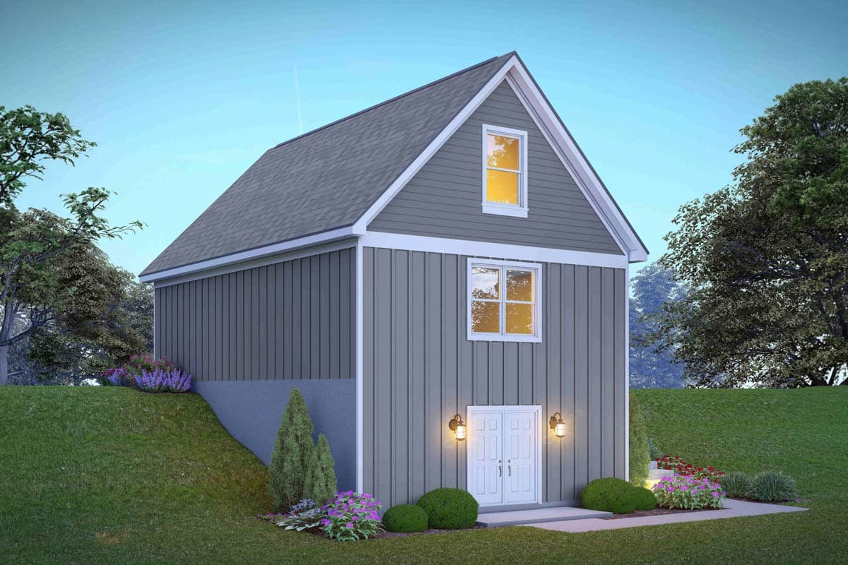 Plan 680673VR: Versatile 2-Car Garage with Workshop and Loft or Storage House Plan  - Image #2