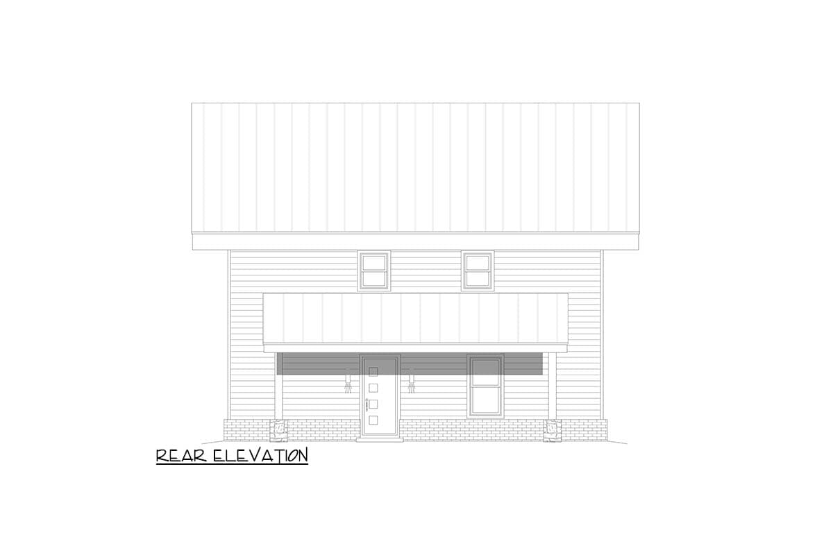 Plan 680674VR: 1922 Sq Ft Contemporary Mountain House Plan with Den and Deck - Image #3 - Contemporary, Mountain