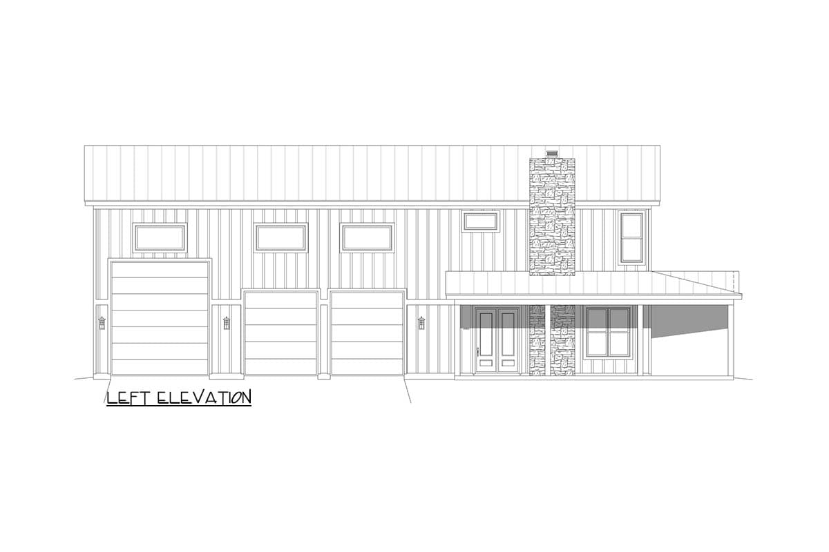 Plan 680675VR: Modern Farmhouse Barndominium House Plan with RV Garage and Wraparound Porch - Image #10 - Barndominium, Farmhouse