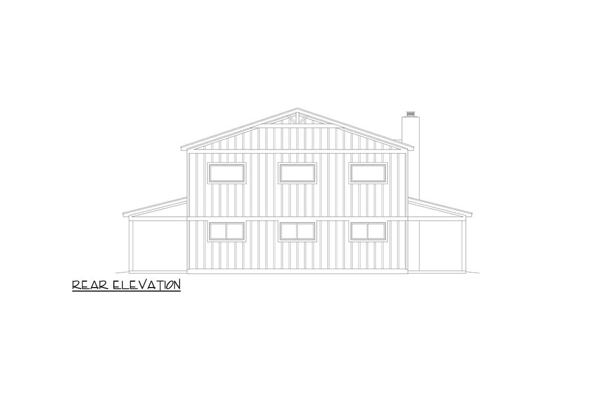 Plan 680675VR: Modern Farmhouse Barndominium House Plan with RV Garage and Wraparound Porch - Image #11 - Barndominium, Farmhouse