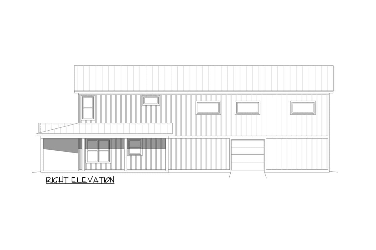 Plan 680675VR: Modern Farmhouse Barndominium House Plan with RV Garage and Wraparound Porch - Image #12 - Barndominium, Farmhouse