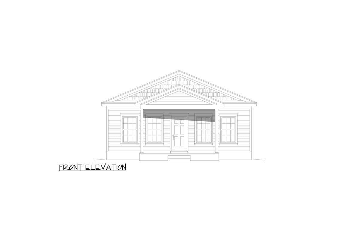 Plan 680677VR: Traditional 3 Bedroom Ranch House Plan with Inviting Front Porch - Image #2 - Ranch, Traditional