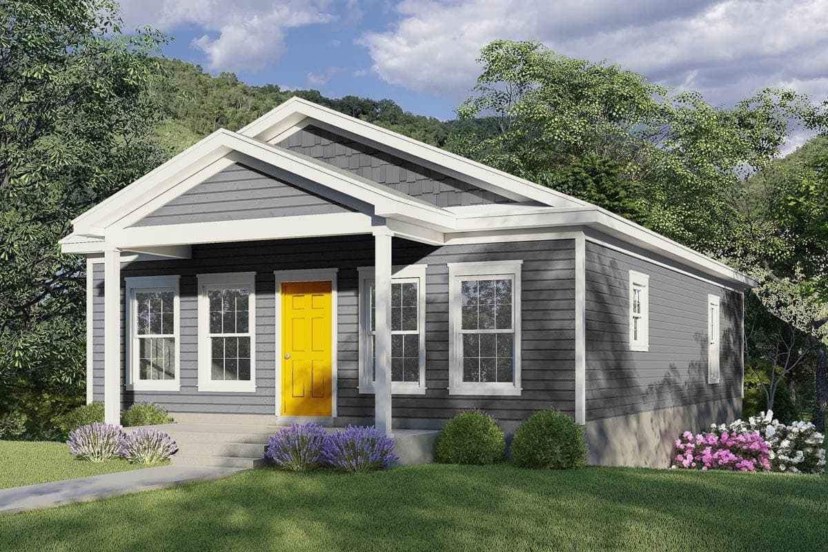 Plan image - 680677VR:Traditional 3 Bedroom Ranch House Plan with Inviting Front Porch
