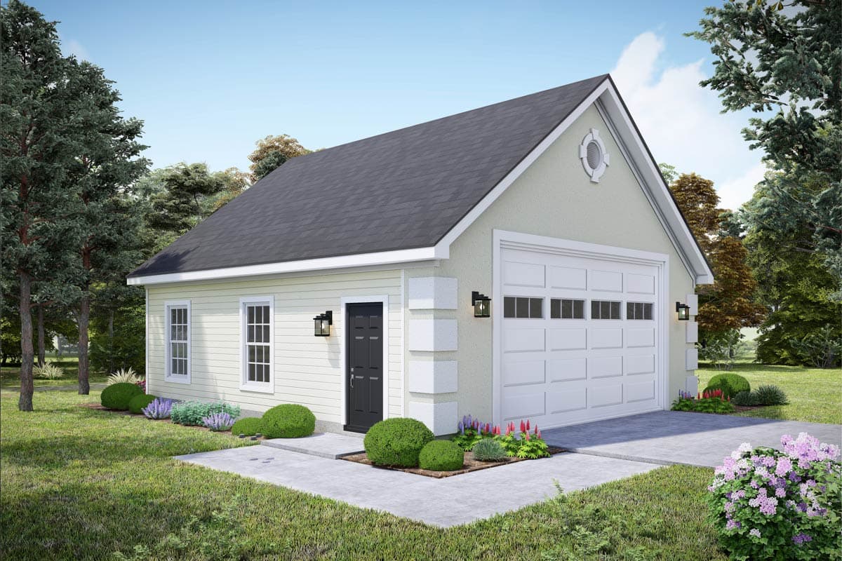 Plan image - 680672VR:Charming 2-Car Garage House Plan with 9-Foot Walls and 14-Foot Ceilings