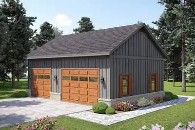 Spacious 3-Car Garage Plan with Lift-Friendly Ceilings and Ample Storage Space
