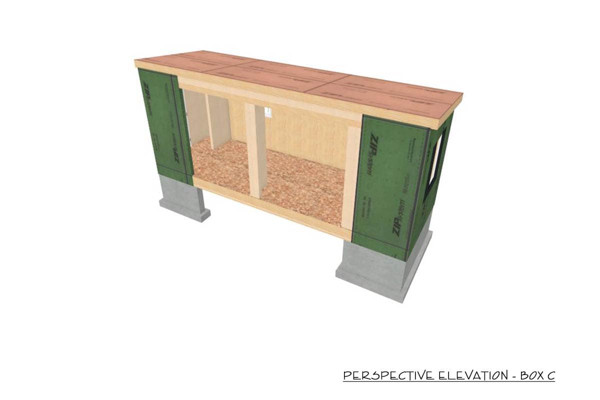 Plan 431001BOX: Box-Built 3-Bed Tiny Barndominium Plan with Main Level Master - Image #12 - Barndominium, Country, Farmhouse, Modern Farmhouse, Mountain, Vacation