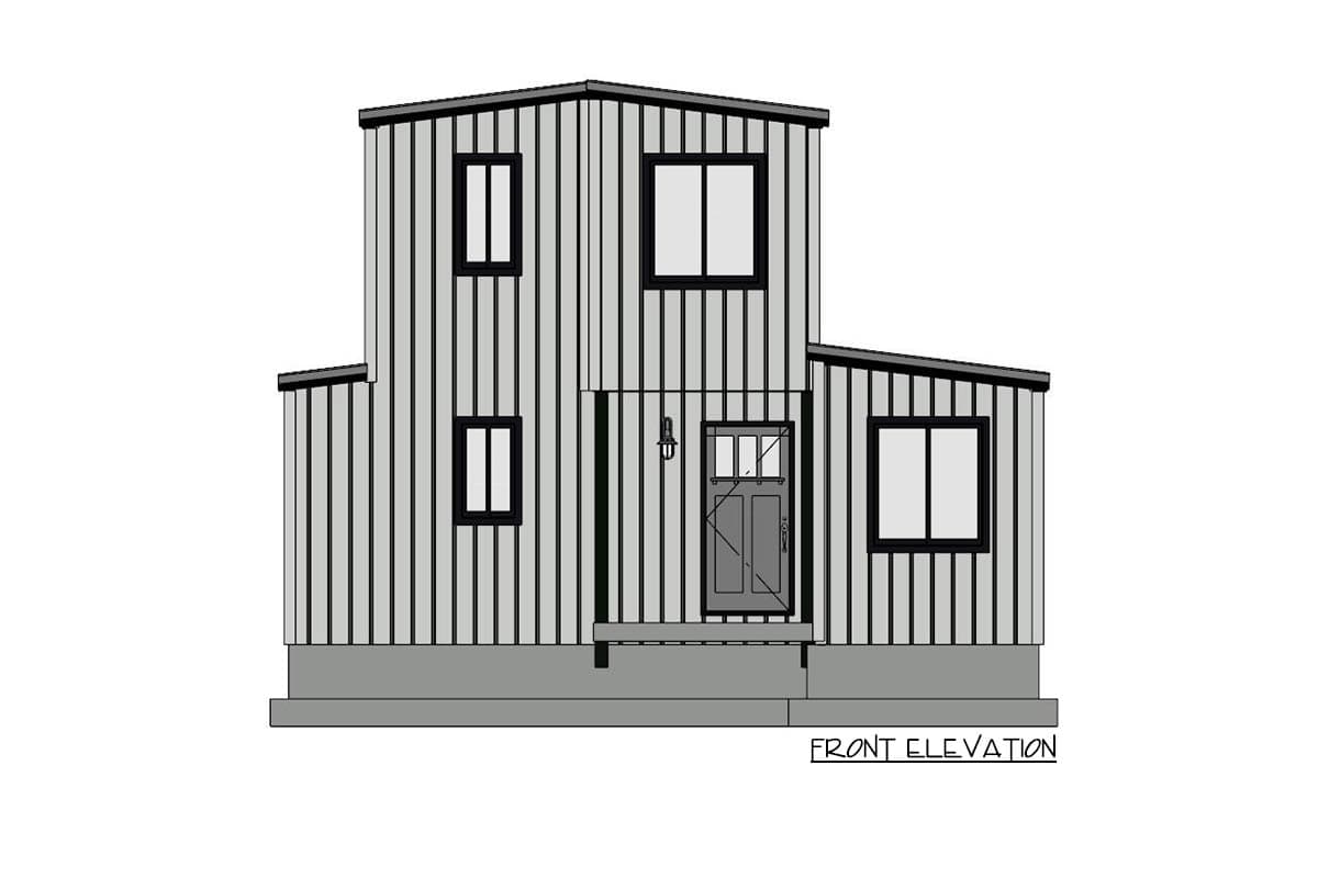 Plan 431001BOX: Box-Built 3-Bed Tiny Barndominium Plan with Main Level Master - Image #15 - Barndominium, Country, Farmhouse, Modern Farmhouse, Mountain, Vacation