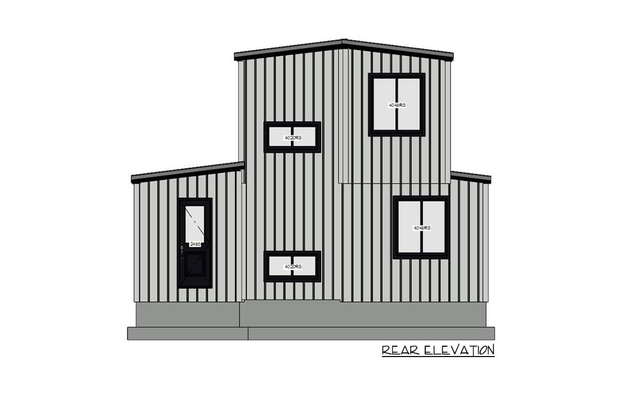 Plan 431001BOX: Box-Built 3-Bed Tiny Barndominium Plan with Main Level Master - Image #17 - Barndominium, Country, Farmhouse, Modern Farmhouse, Mountain, Vacation