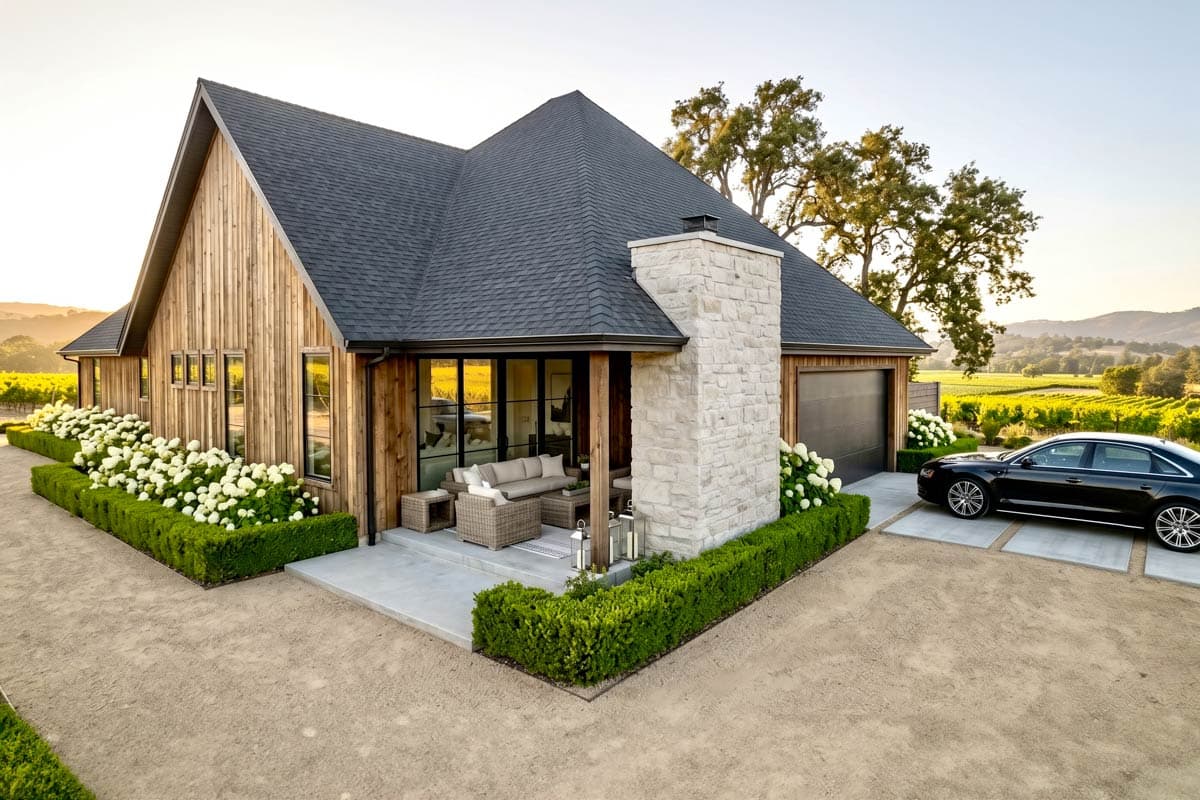 Plan 820017WSF: Transitional 3-Bedroom Modern Farmhouse with Wrap Around Porch and Outdoor Fireplace - Image #3 - Cottage, Country, Modern, Modern Farmhouse, Transitional