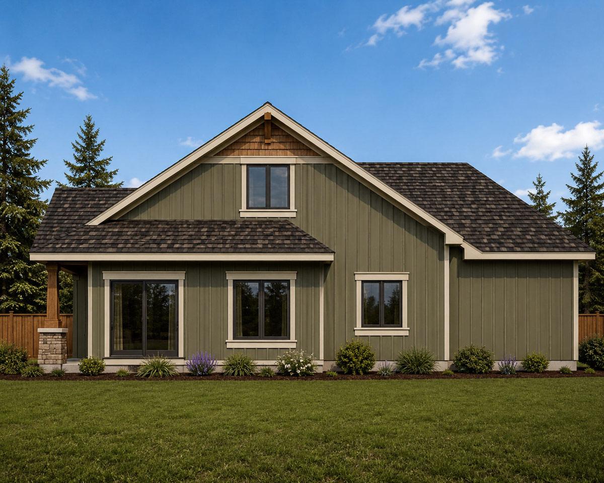 Plan 267116SPK: Northwest Craftsman House Plan with 3 Beds, Den, and Bonus Room - Image #3 - Craftsman, Northwest