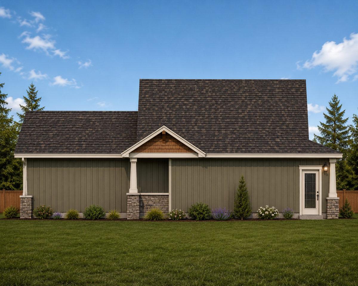 Plan 267116SPK: Northwest Craftsman House Plan with 3 Beds, Den, and Bonus Room - Image #4 - Craftsman, Northwest