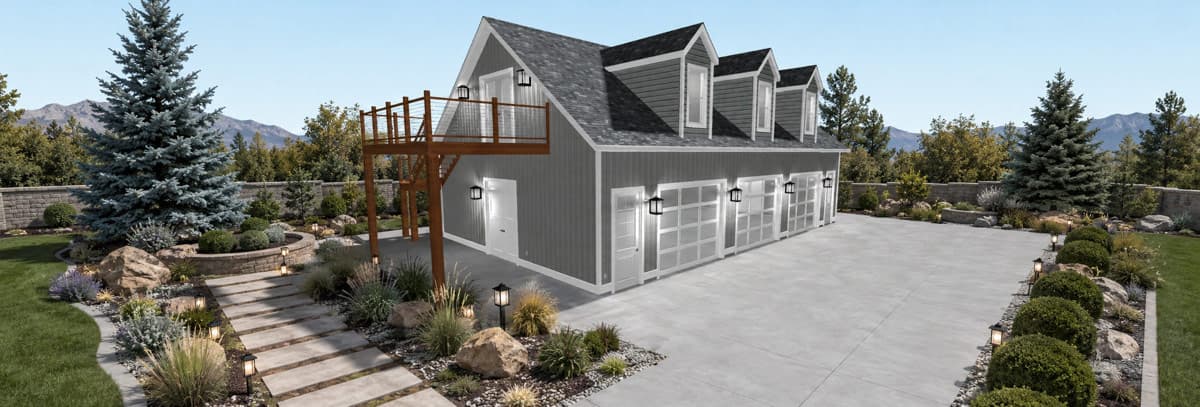 Plan 61750UT: Expansive 3-Car Garage House Plan with Bonus Room and Decks - Image #4 - Traditional