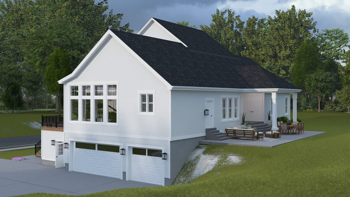 Plan 61751UT: Traditional House Plan with 3-4 Bedrooms, Home Theater, and Walkout Basement - Image #3 - New American, Traditional
