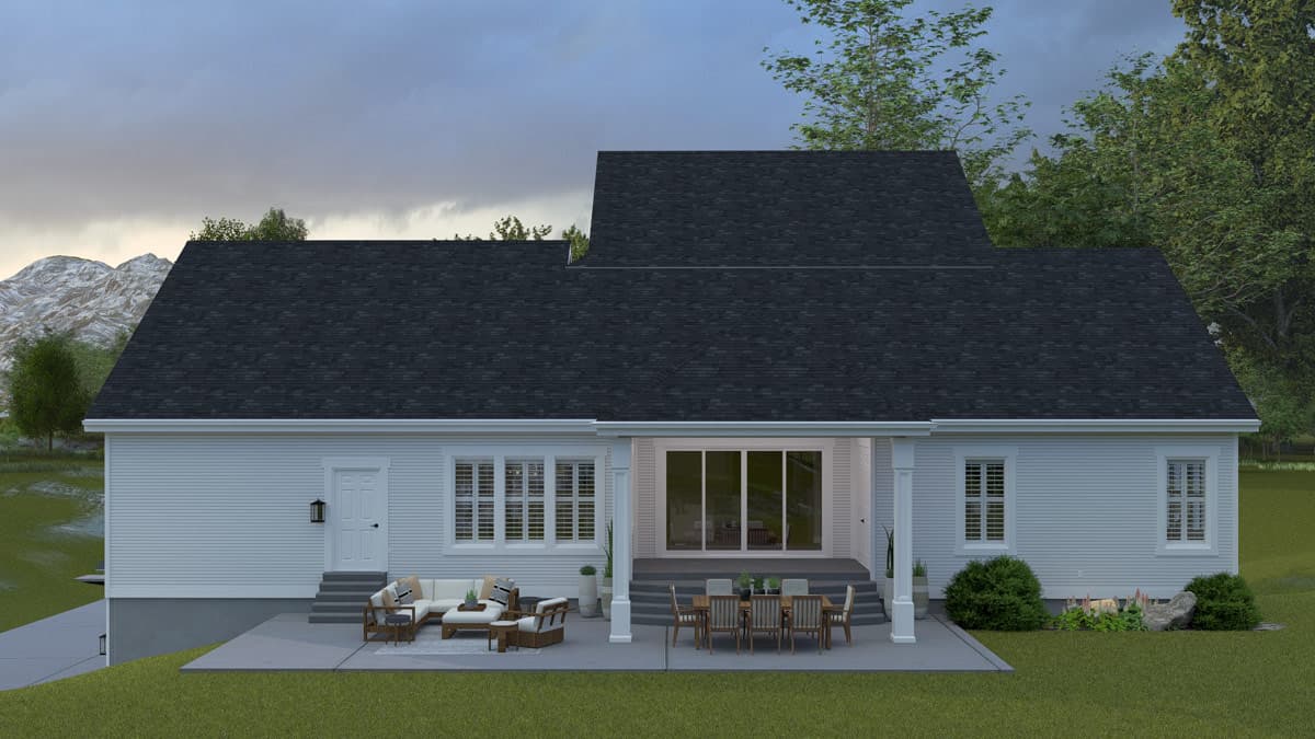 Plan 61751UT: Traditional House Plan with 3-4 Bedrooms, Home Theater, and Walkout Basement - Image #5 - New American, Traditional