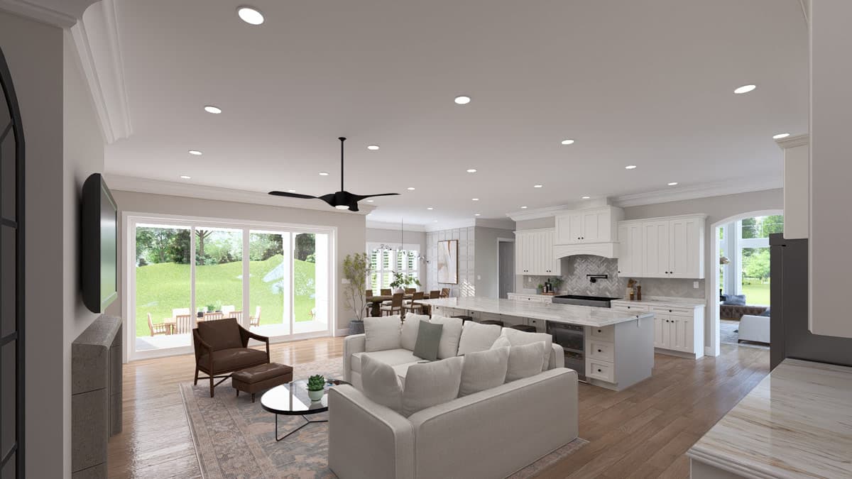 Plan 61751UT: Traditional House Plan with 3-4 Bedrooms, Home Theater, and Walkout Basement - Image #11 - New American, Traditional