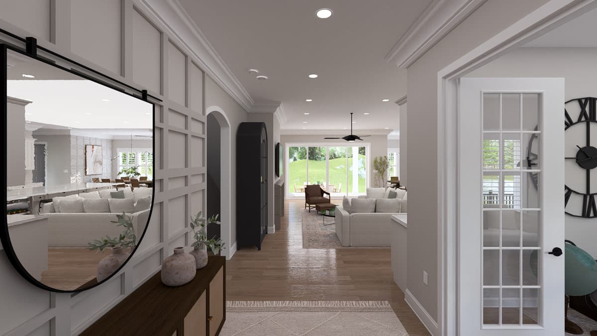 Plan 61751UT: Traditional House Plan with 3-4 Bedrooms, Home Theater, and Walkout Basement - Image #6 - New American, Traditional