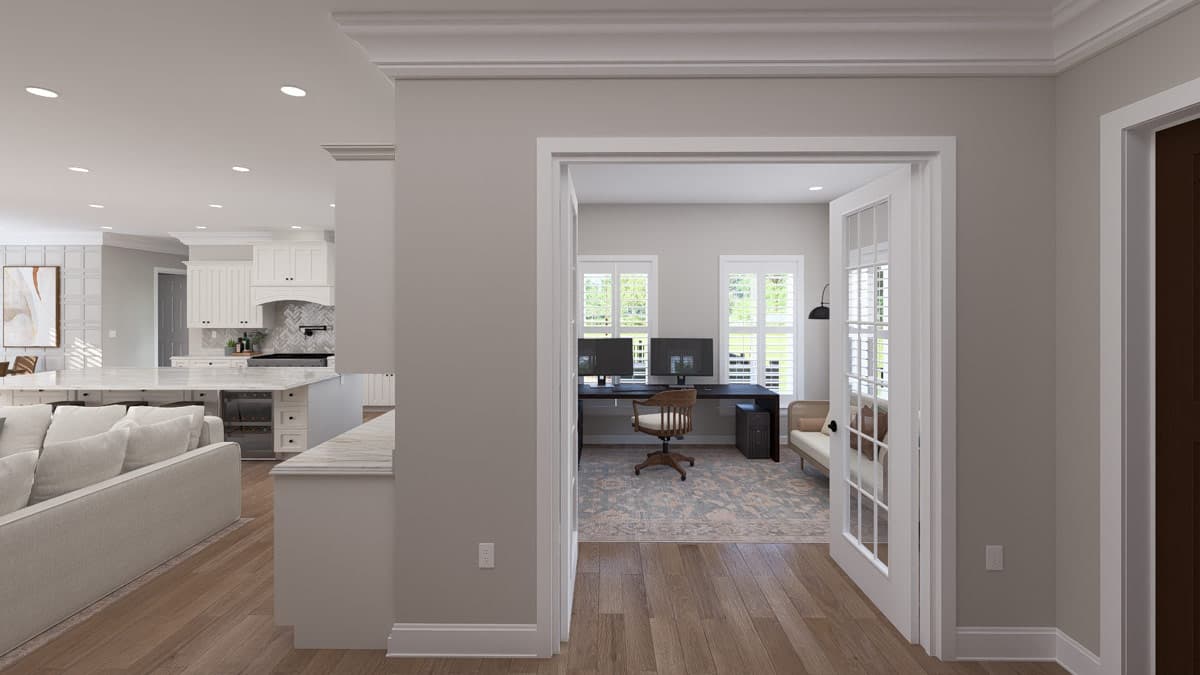 Plan 61751UT: Traditional House Plan with 3-4 Bedrooms, Home Theater, and Walkout Basement - Image #8 - New American, Traditional