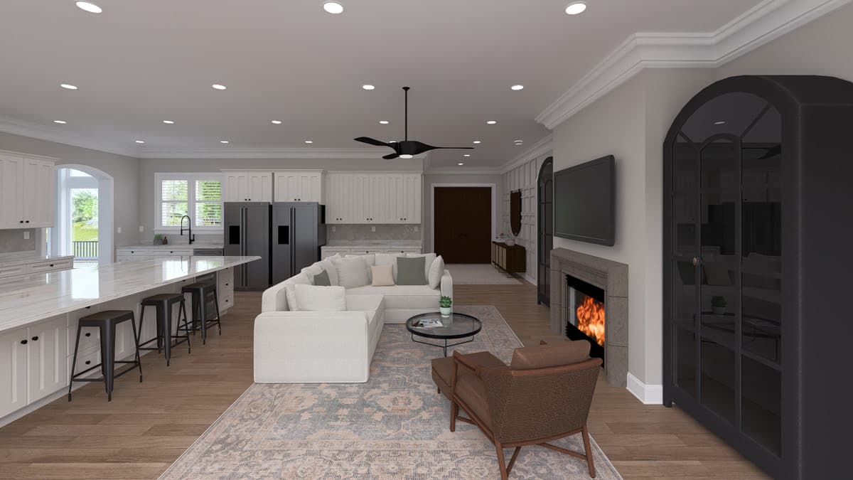 Plan 61751UT: Traditional House Plan with 3-4 Bedrooms, Home Theater, and Walkout Basement - Image #13 - New American, Traditional