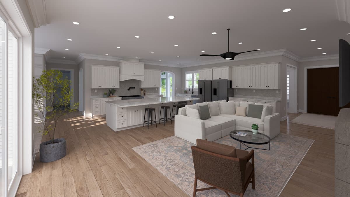 Plan 61751UT: Traditional House Plan with 3-4 Bedrooms, Home Theater, and Walkout Basement - Image #15 - New American, Traditional