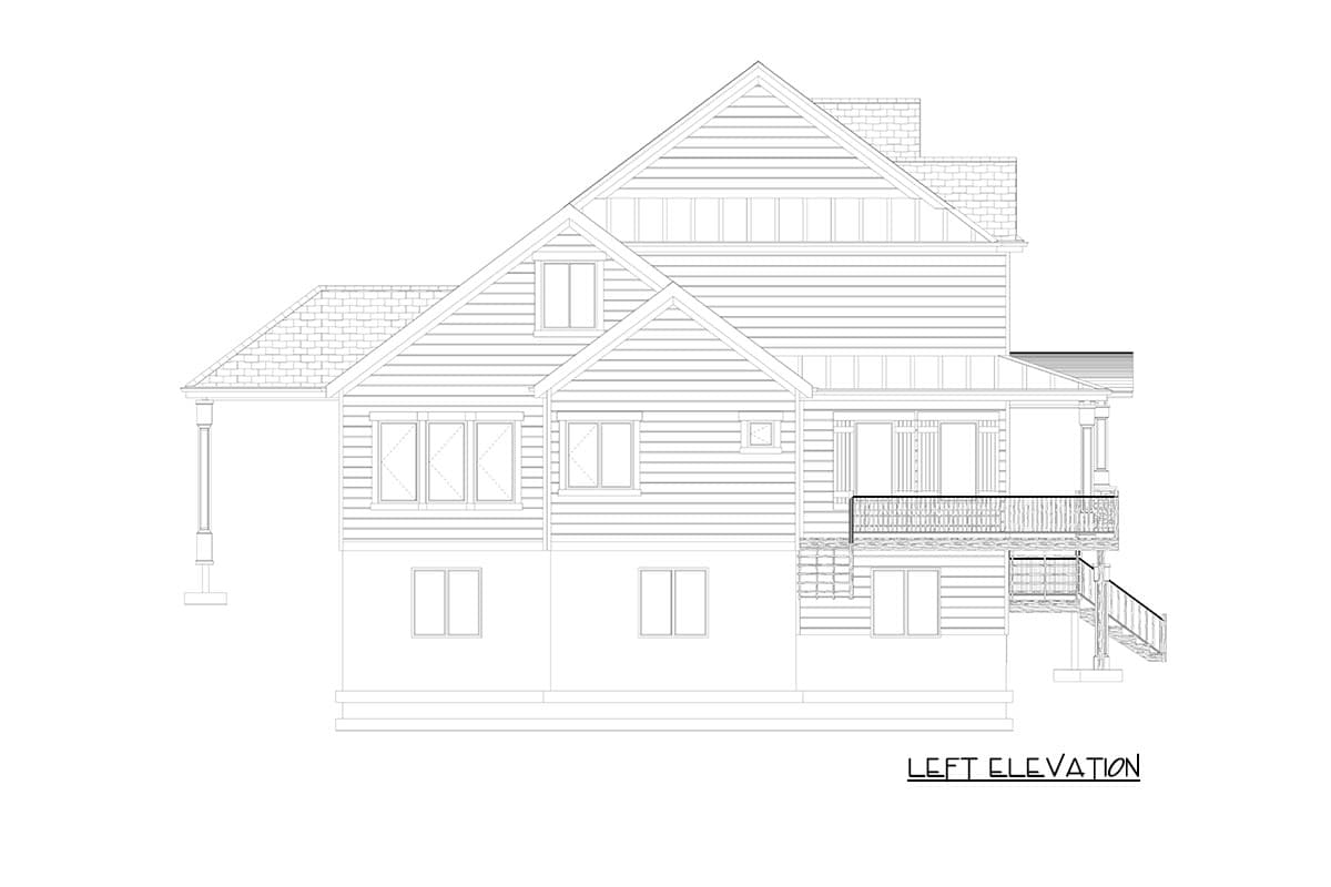 Plan 61751UT: Traditional House Plan with 3-4 Bedrooms, Home Theater, and Walkout Basement - Image #29 - New American, Traditional