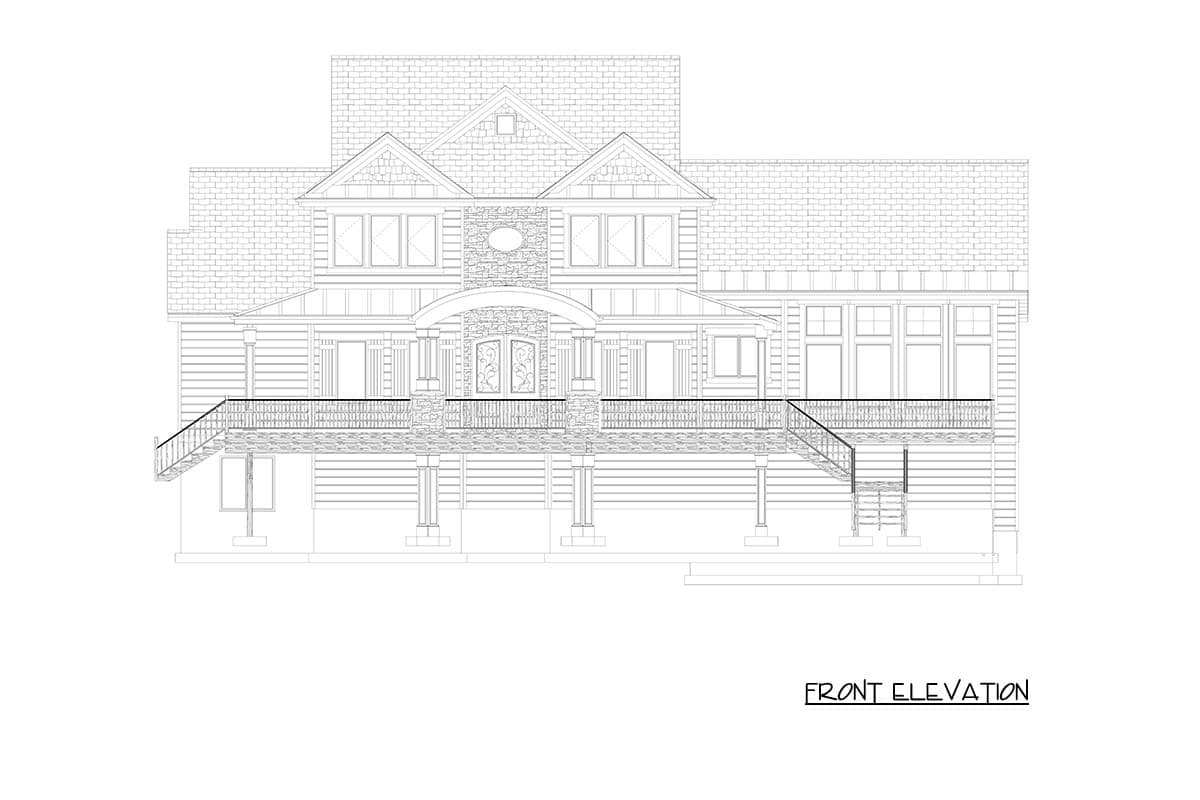 Plan 61751UT: Traditional House Plan with 3-4 Bedrooms, Home Theater, and Walkout Basement - Image #28 - New American, Traditional
