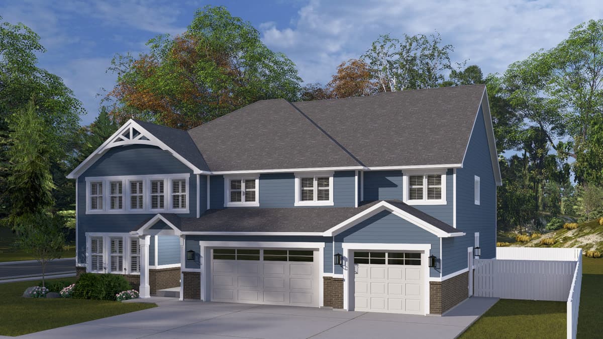 Plan 61752UT: 4166 Sq Ft Traditional Farmhouse House Plan with 5 Bedroom and 3-Car Garage - Image #4 - Craftsman, Modern Farmhouse, Traditional
