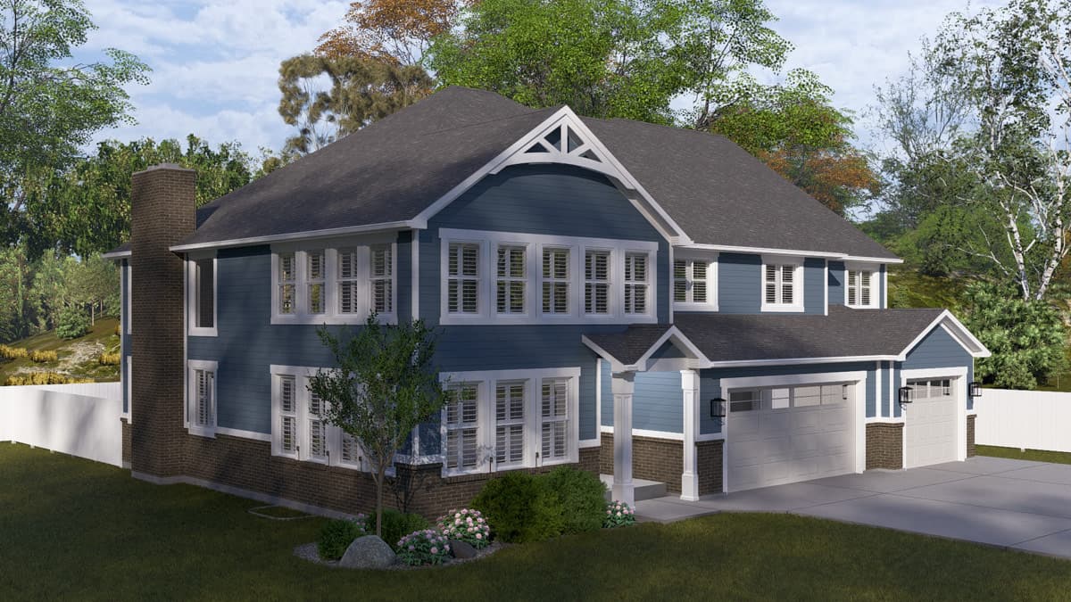 Plan 61752UT: 4166 Sq Ft Traditional Farmhouse House Plan with 5 Bedroom and 3-Car Garage - Image #5 - Craftsman, Modern Farmhouse, Traditional