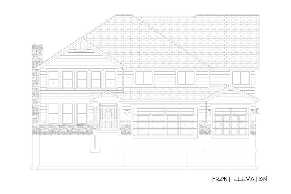 Plan 61752UT: 4166 Sq Ft Traditional Farmhouse House Plan with 5 Bedroom and 3-Car Garage - Image #21 - Craftsman, Modern Farmhouse, Traditional