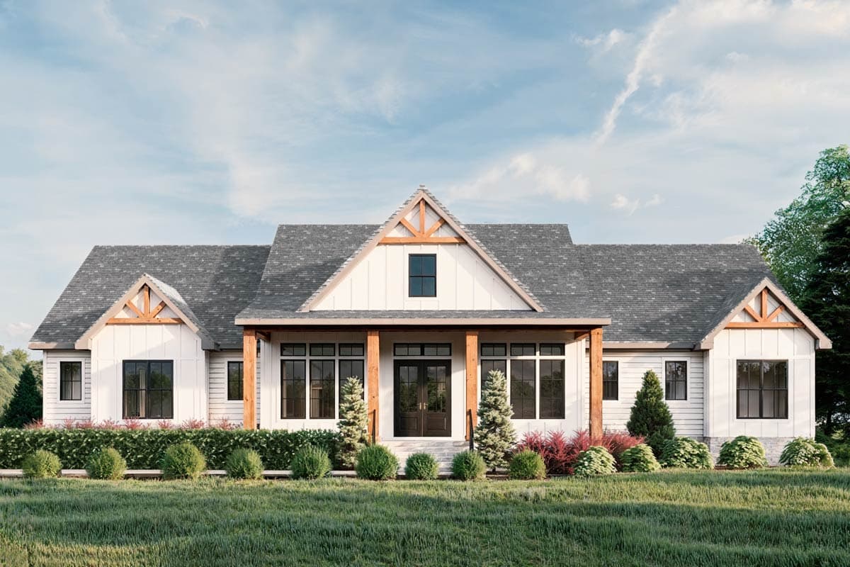 Plan image - 500098VV:Modern Farmhouse House Plan with 3 Beds and Bonus Room