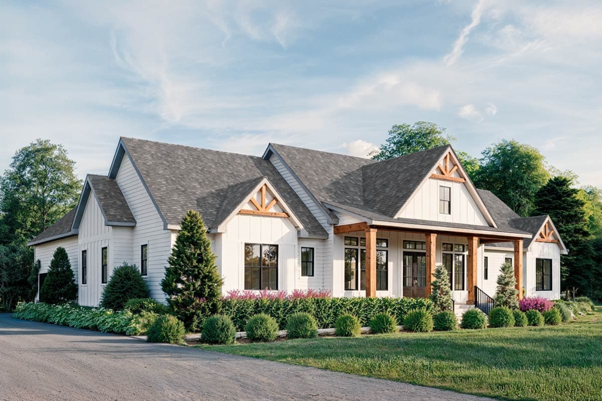 Plan 500098VV: Modern Farmhouse House Plan with 3 Beds and Bonus Room - Image #3 - Country, Craftsman, Farmhouse, Modern Farmhouse