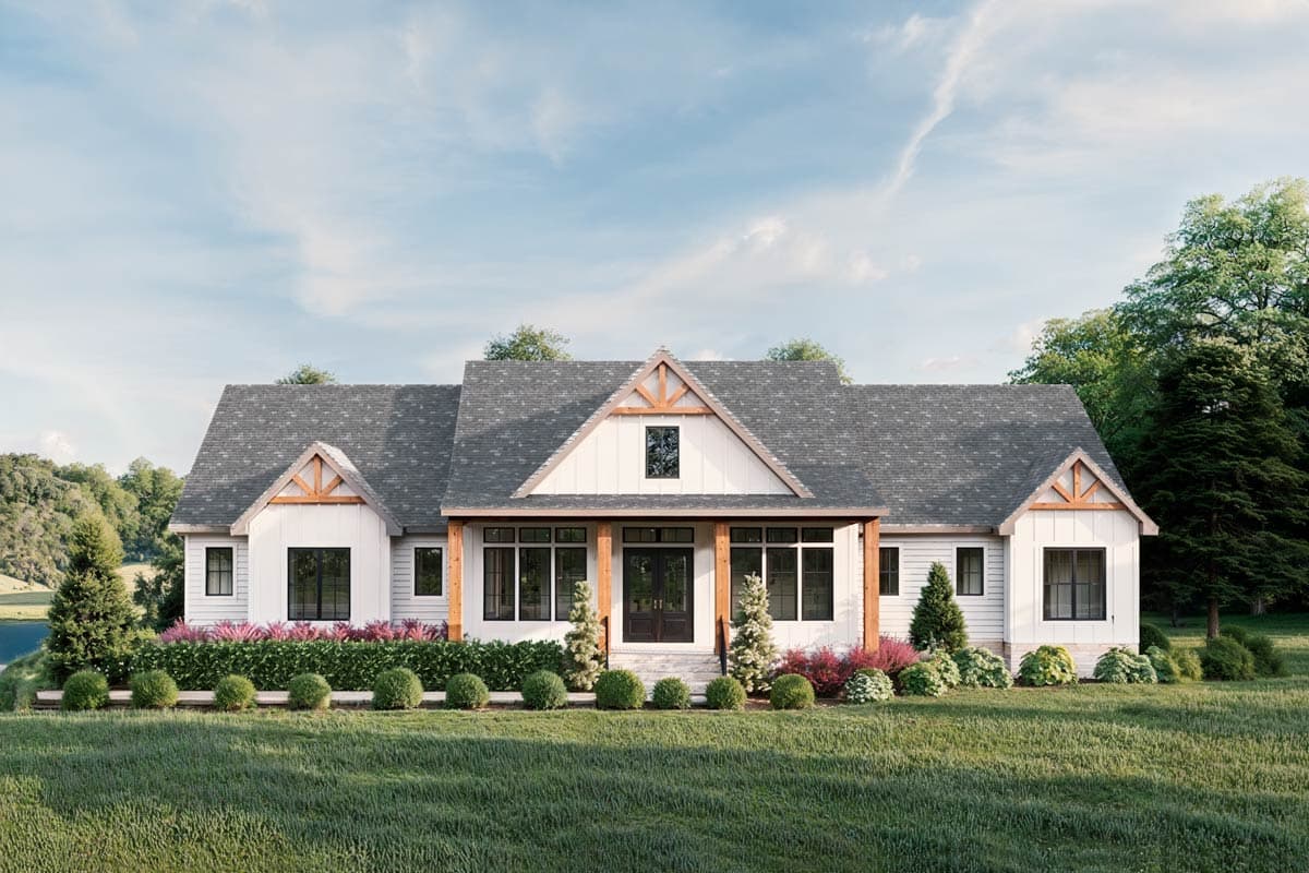 Plan 500098VV: Modern Farmhouse House Plan with 3 Beds and Bonus Room - Image #4 - Country, Craftsman, Farmhouse, Modern Farmhouse