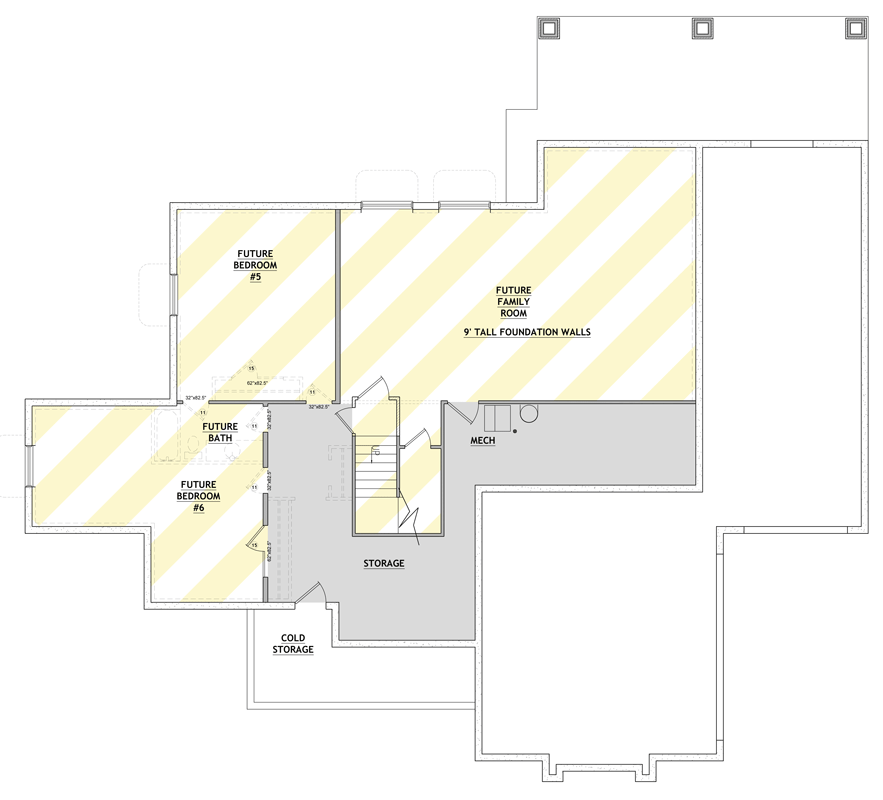 Plan 849093PGE: New American House Plan with First-Floor Master Suite and 3-Car Garage - Floor Plan - Optionally Finished Basement - Craftsman, Farmhouse, New American, Traditional