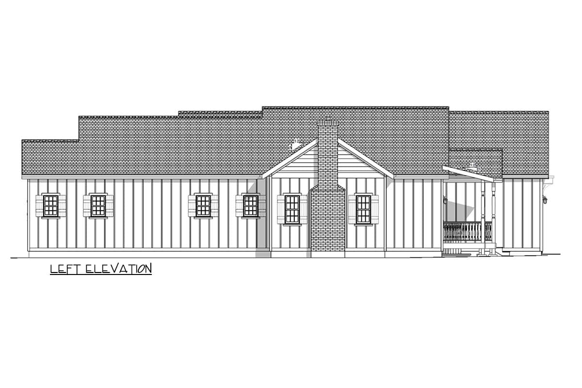 Plan 180027VNW: Modern Farmhouse House Plan with Split Bedrooms and Courtyard - Image #7 - Country, Farmhouse, Modern Farmhouse