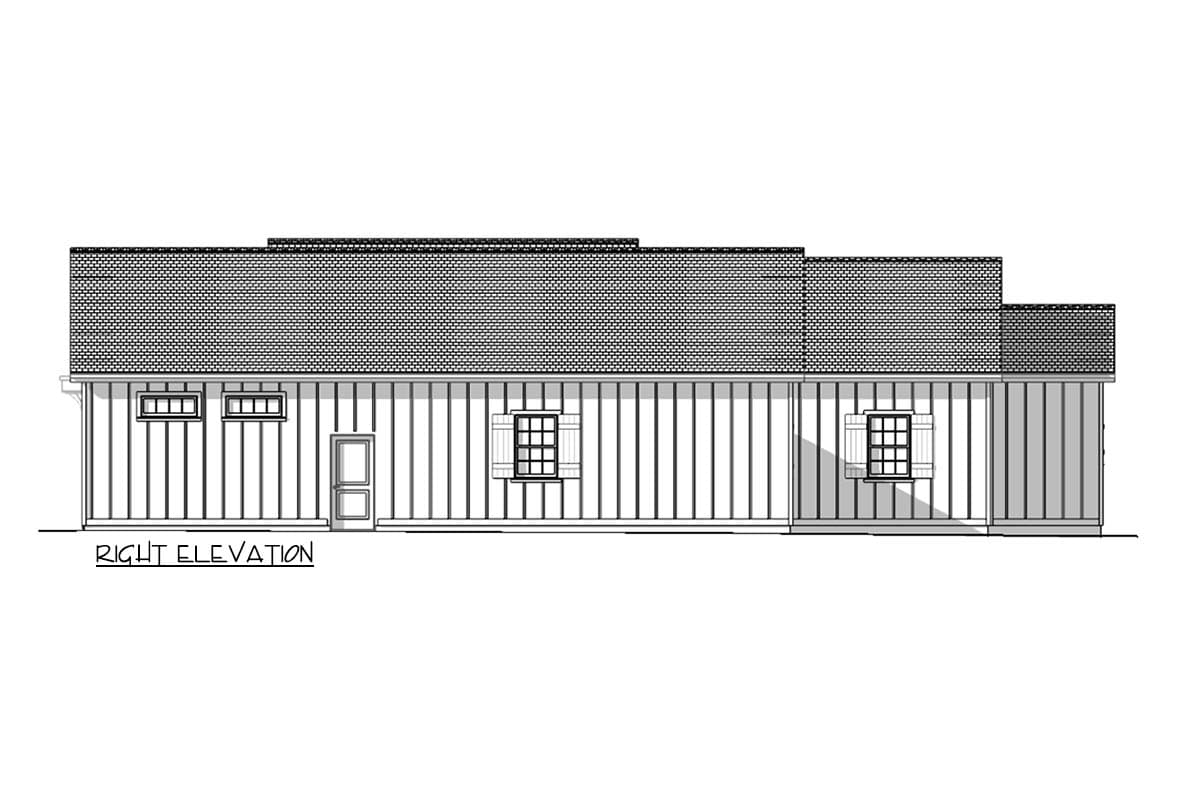 Plan 180027VNW: Modern Farmhouse House Plan with Split Bedrooms and Courtyard - Image #9 - Country, Farmhouse, Modern Farmhouse