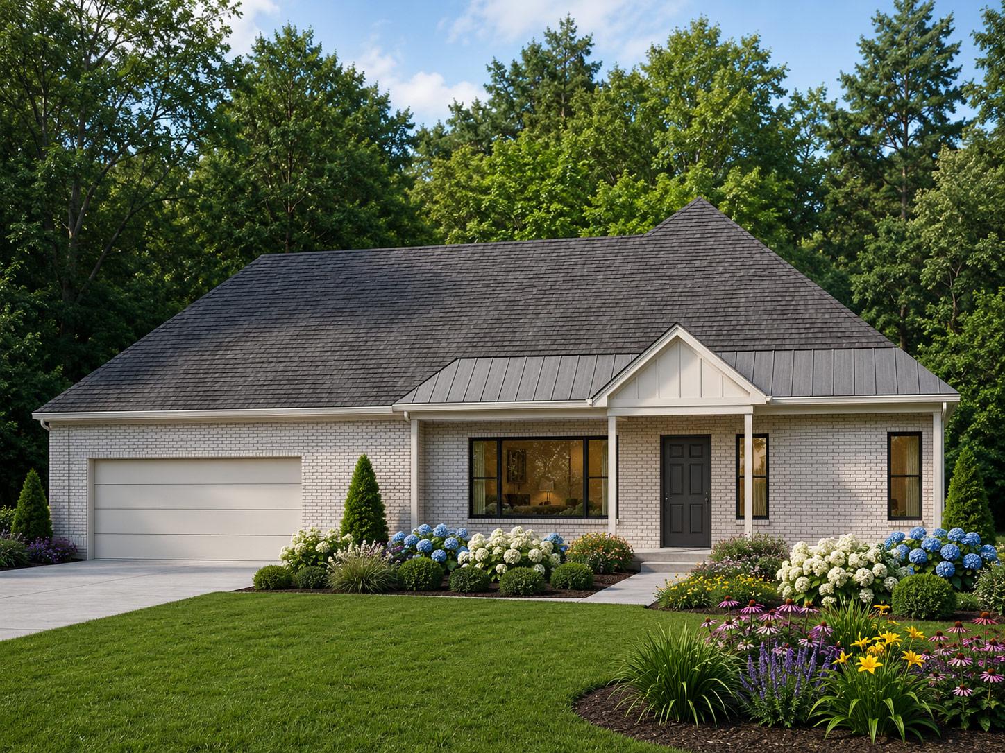 Plan image - 849094PGE:Accessible Modern Farmhouse House Plan with 1 Bedroom and Home Office