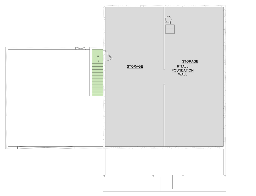 Plan 849094PGE: Accessible Modern Farmhouse House Plan with 1 Bedroom and Home Office - Floor Plan - Image #4 - Craftsman, Modern Farmhouse, Traditional