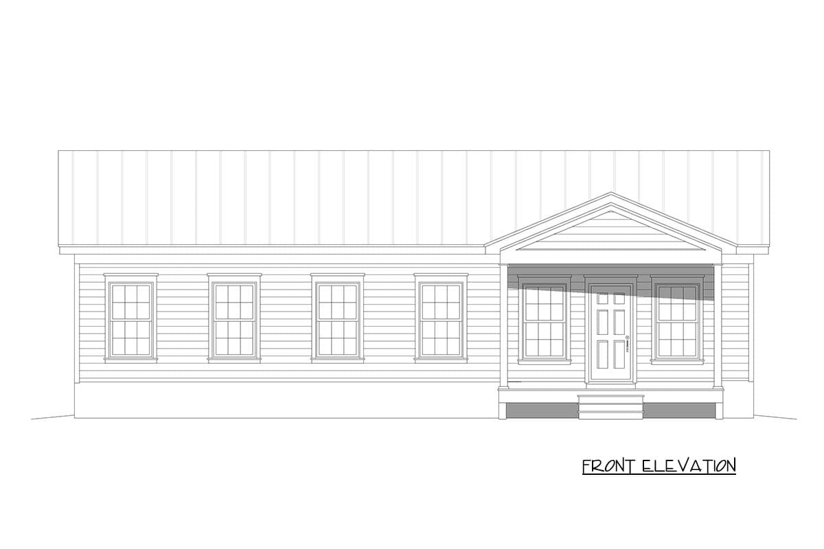 Plan 680678VR: Traditional Ranch House Plan: 3 Beds, 1288 Sq Ft, Main Level Living - Image #5 - Ranch, Traditional