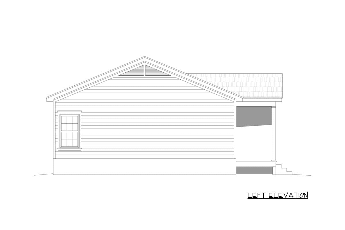 Plan 680678VR: Traditional Ranch House Plan: 3 Beds, 1288 Sq Ft, Main Level Living - Image #6 - Ranch, Traditional