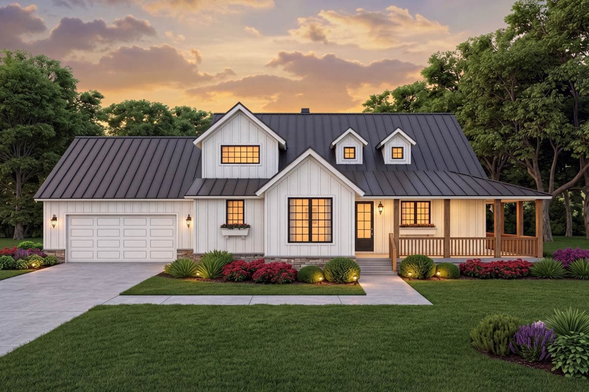 Plan 680679VR: Spacious Farmhouse House Plan with 4 Bedrooms and Wraparound Porch - Image #2 - Country, Farmhouse